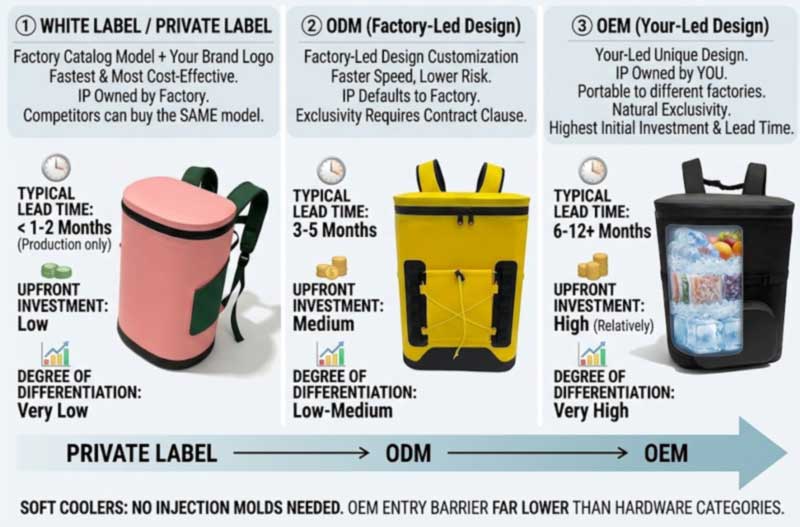 OEM vs ODM Cooler kuprinių gamyba: kas tinka jūsų prekės ženklui